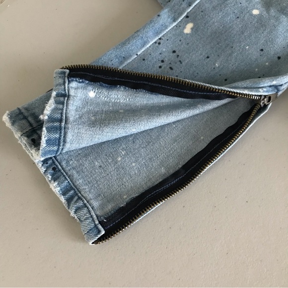 Young & Reckless // NWOT Men’s Destroyed Paint-splatter Regular Fit Jeans - Picture 5 of 7